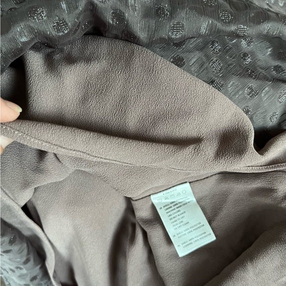 Cooper & Ella Cornelia Tie Dress Brown Metallic XS - Picture 9 of 12